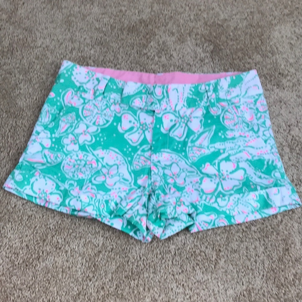 LILLY PULITZER Size 6 green combo barclay shorts